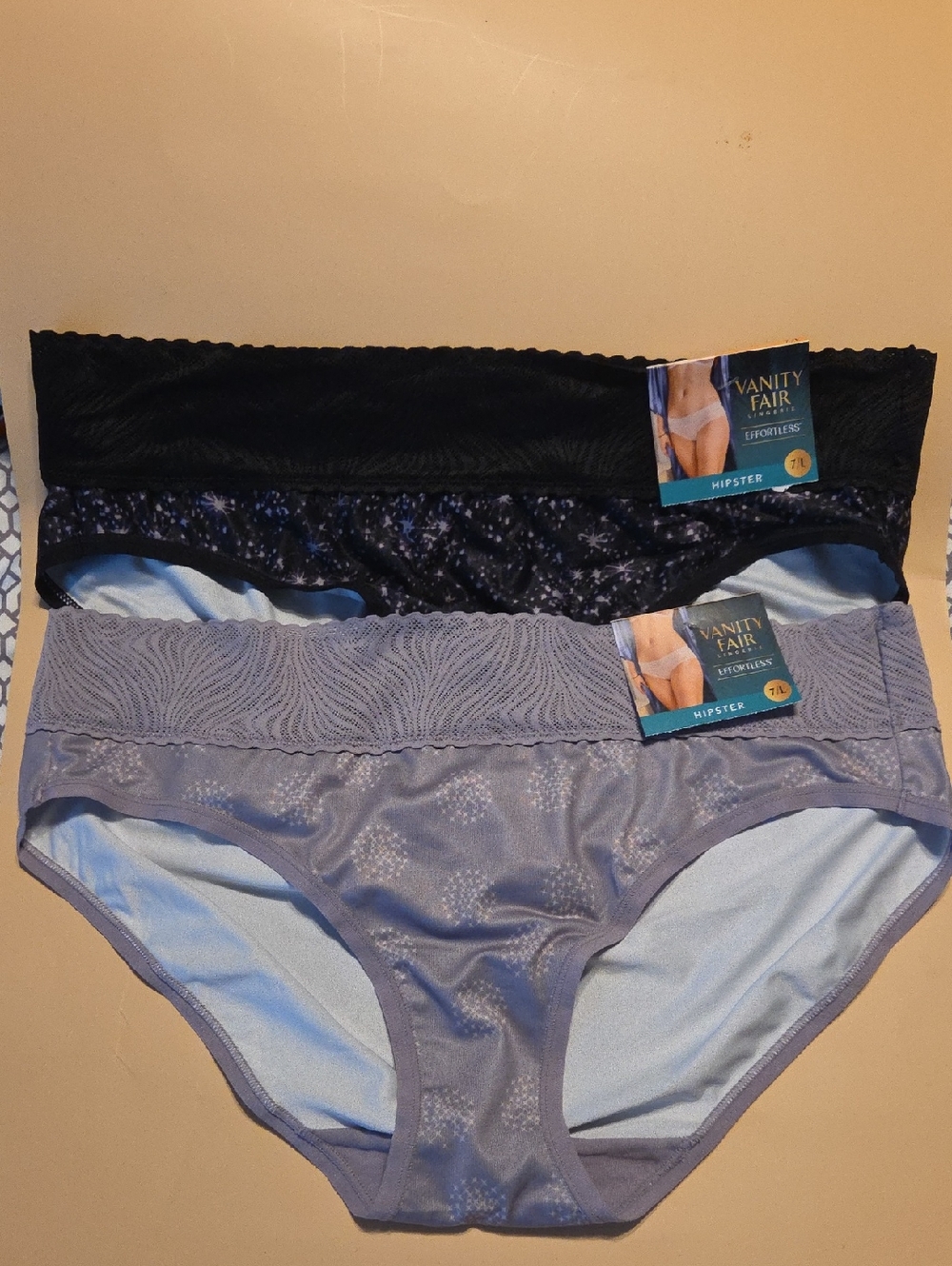 Vanity Fair Effoetless Hipster Panty Set Of 2 Size 7 L